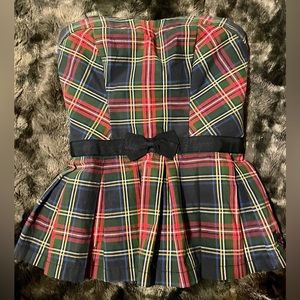 Abercrombie and Fitch Plaid XS Strapless Top
